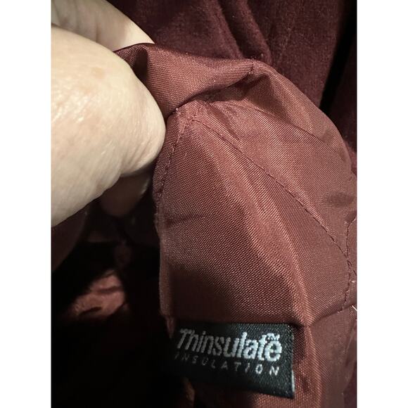 J.Crew Vintage 90s Heritage Preppy Wool Blend Burgundy Pea Coat Size Small - Picture 8 of 8